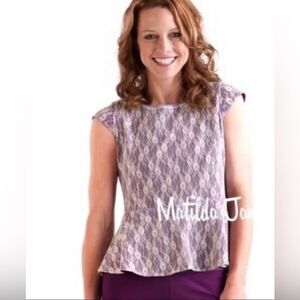 Matilda Jane Peplum Top Wonderful Parade Blouse Like New Beautiful XS